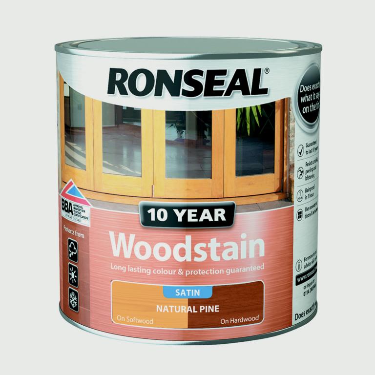 Ronseal 10 Year Woodstain Satin 2.5L / Natural Pine