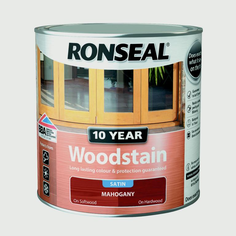 Ronseal 10 Year Woodstain Satin 2.5L / Mahogany