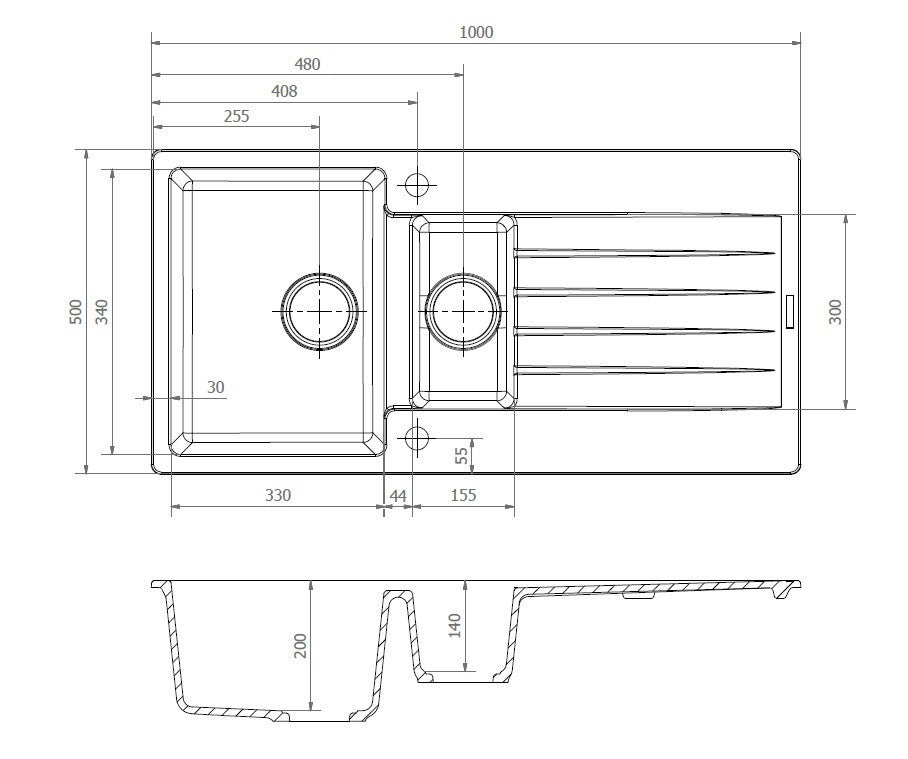 Reginox Harlem 1.5 Bowl Granite Sink