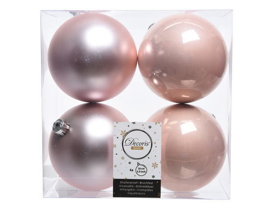 Kaemingk Shatterproof Plain Baubles Pack 4