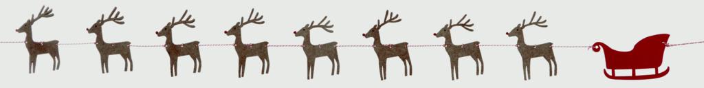 Premier Felt Reindeer And Sleigh Garland