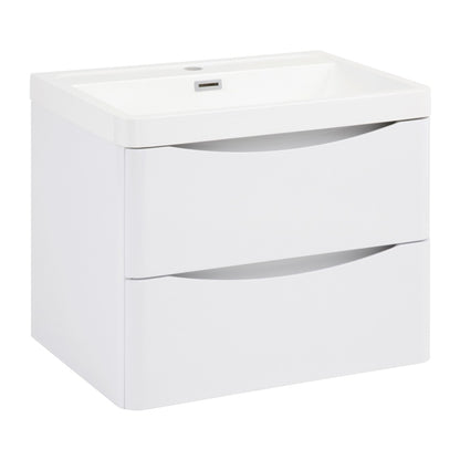 SP Ocata Gloss White Wall Hung Drawer Basin Unit