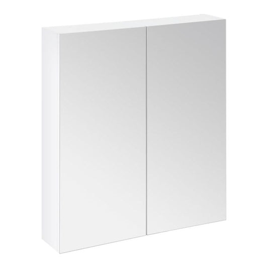 SP Avalon Gloss White Wall Hung 2 Door  Mirror Cabinet