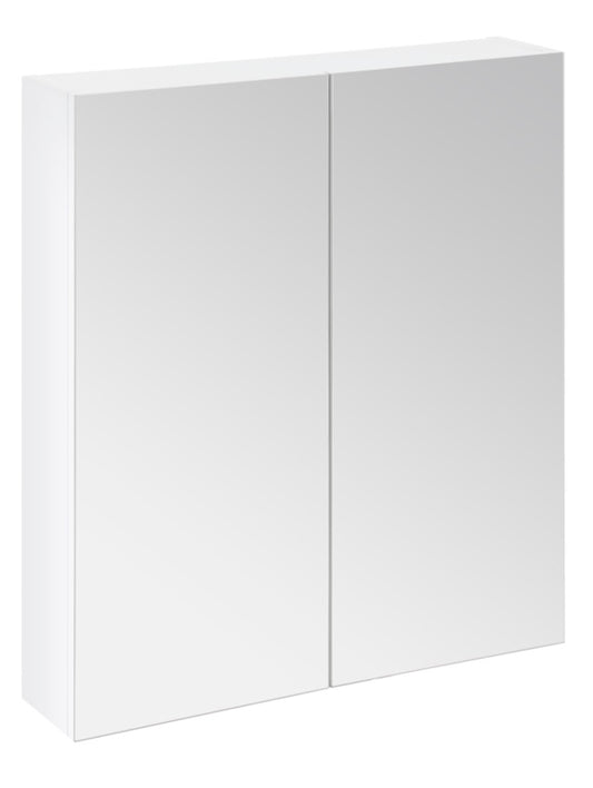 SP Avalon Gloss White Wall Hung 2 Door Mirror Cabinet