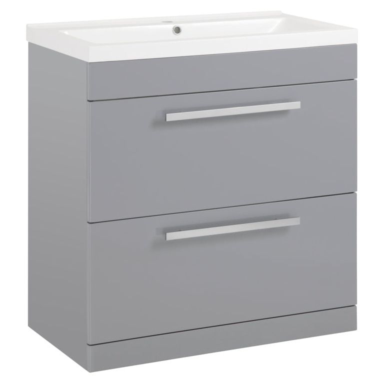Mueble para lavabo SP Avalon gris con 2 cajones