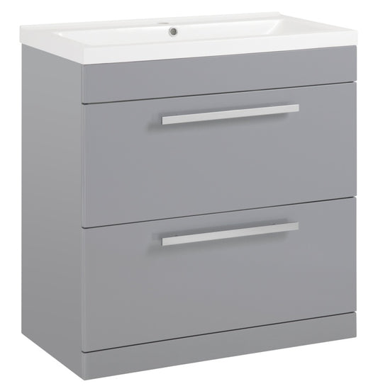 Mueble para lavabo SP Avalon gris con 2 cajones