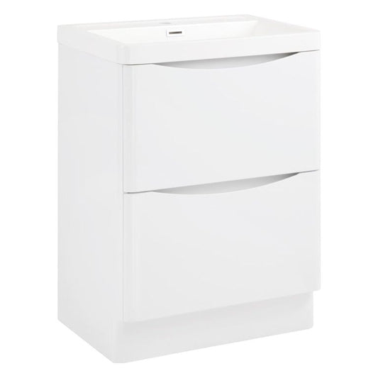 Meuble Lavabo 2 Tiroirs SP Ocata Blanc Brillant