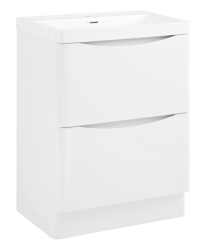 SP Ocata Gloss White 2 Drawer Basin Unit