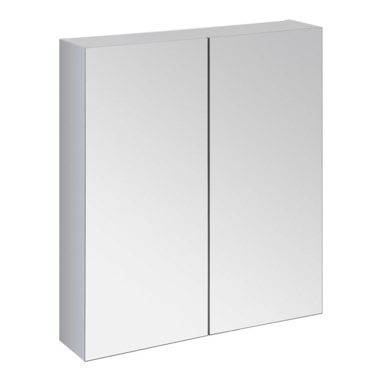 Armoire murale avec miroir gris à 2 portes SP Avalon