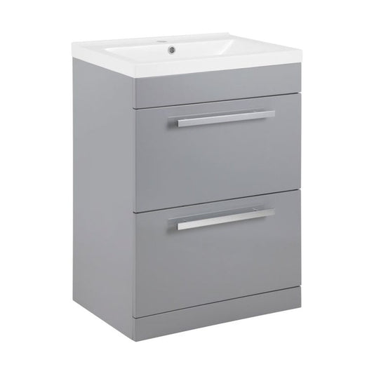 Mueble para lavabo SP Avalon gris con 2 cajones