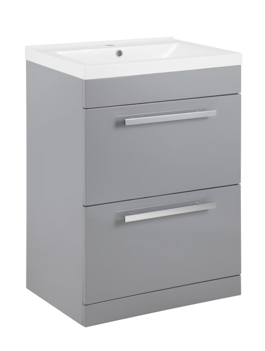 Mueble para lavabo SP Avalon gris con 2 cajones