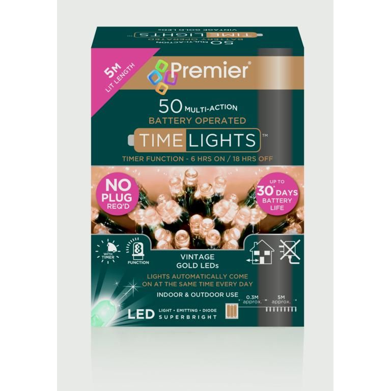 Premier 50 LED Multi Action Battery Operated TIMELIGHTS™