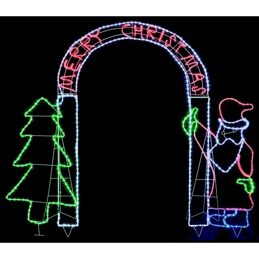 Premier Santa With Tree Archway