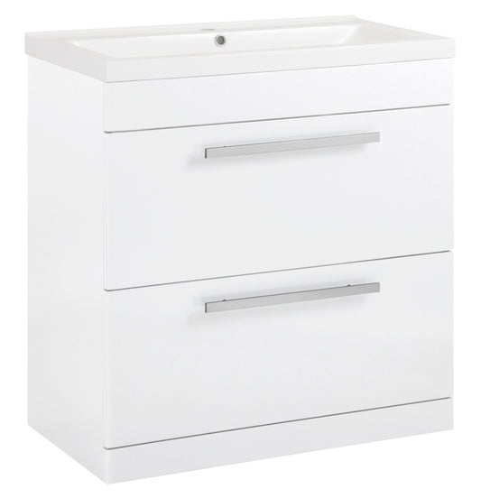 Mueble para lavabo SP Avalon de 2 cajones blanco brillante