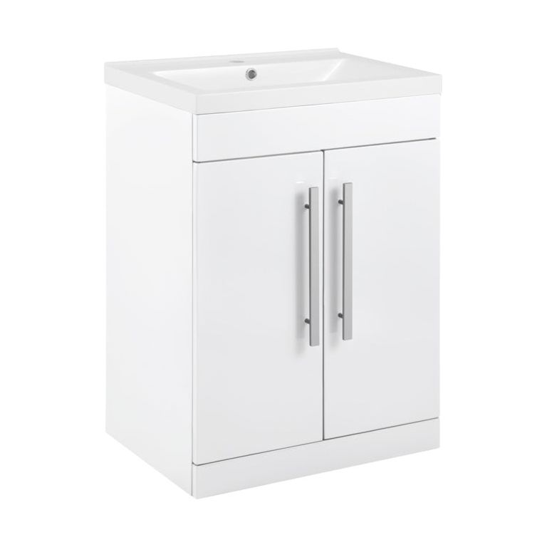 Meuble Lavabo SP Avalon 2 Portes Blanc Brillant