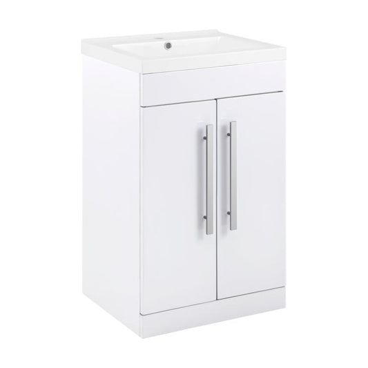 Mueble para lavabo SP Avalon, 2 puertas, blanco brillante