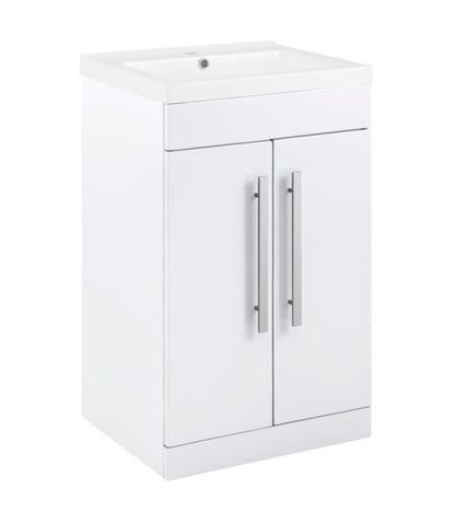 Mueble para lavabo SP Avalon, 2 puertas, blanco brillante