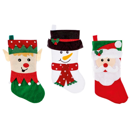 Premier Felt Santa Snowman Stocking