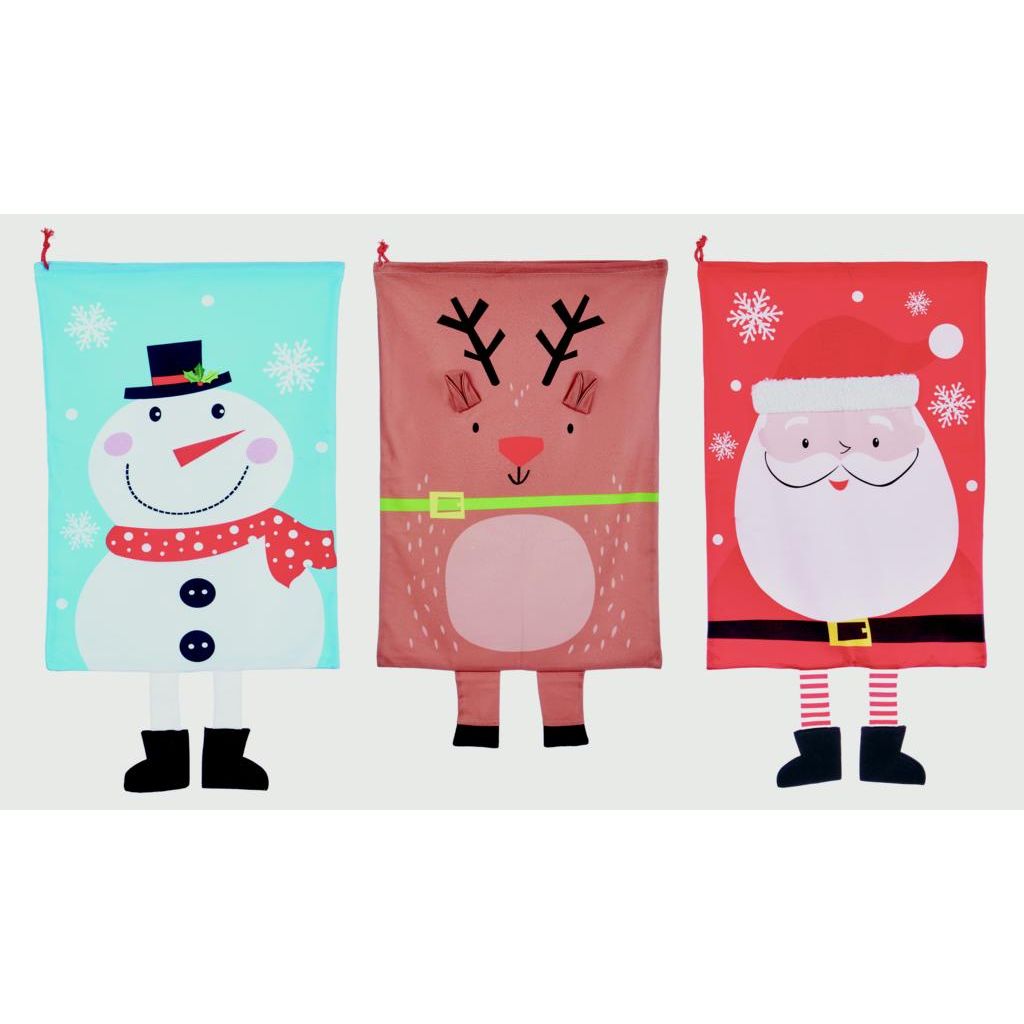 Premier Santa Snowman Dangly Legs Sack