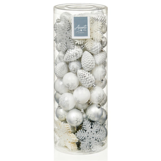 Premier Silver & White Mix Decoration Pack