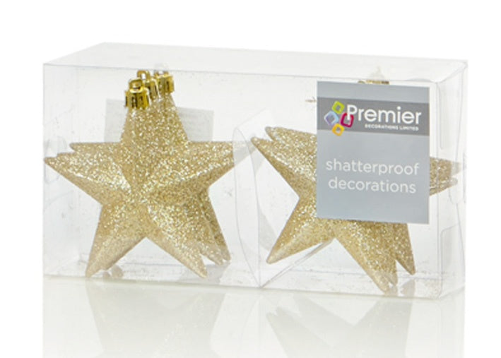 Premier 100mm Glitter Stars Pack 6