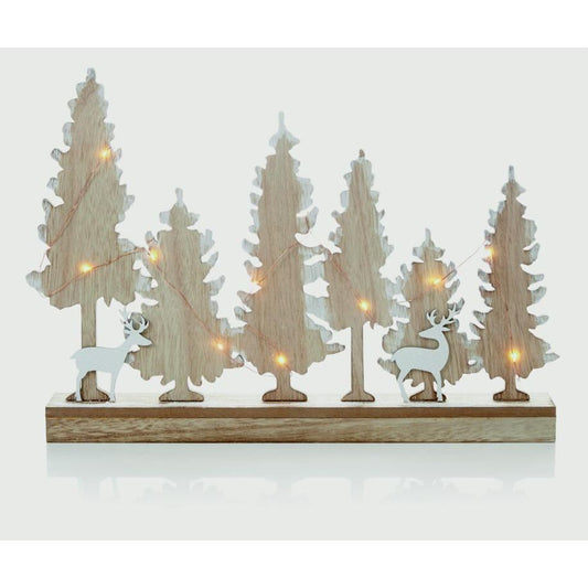 Premier LED Deer Tree Table Top Scene