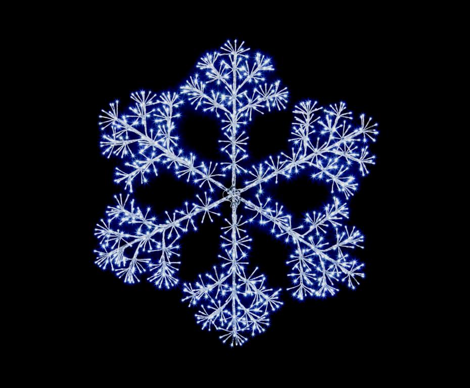 Premier Silver Starburst Snowflake 960 LEDs