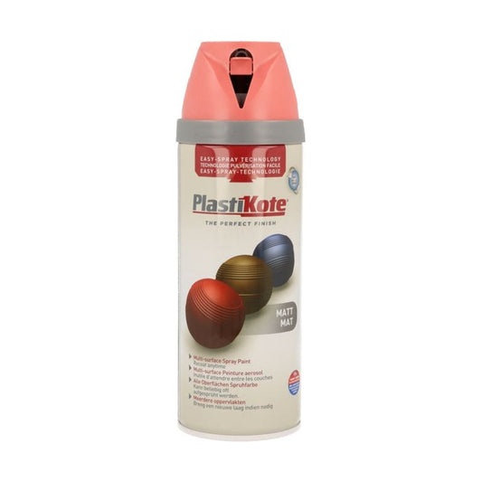 PlastiKote Twist & Spray Paint 400ml Dusty Coral Matt