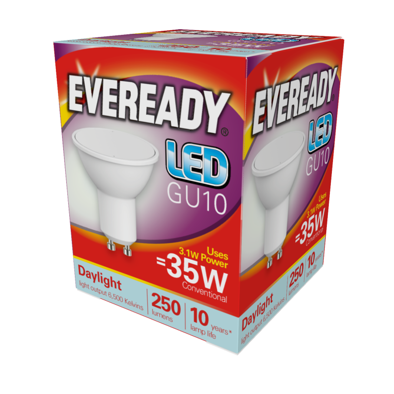 Eveready LED GU10 3W 250lm Lumière du jour 6500k