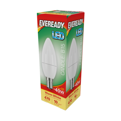 Bougie LED Eveready 6W 480lm Lumière du jour 6500k B22