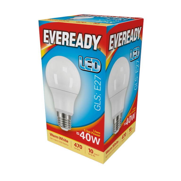 Eveready LED GLS 5,6w 470lm Blanc Chaud 3000k E27