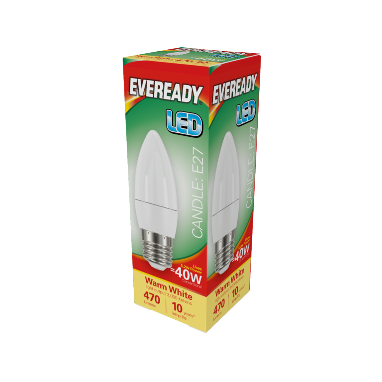 Bougie LED Eveready 6W 480lm Lumière du jour 6500k B22