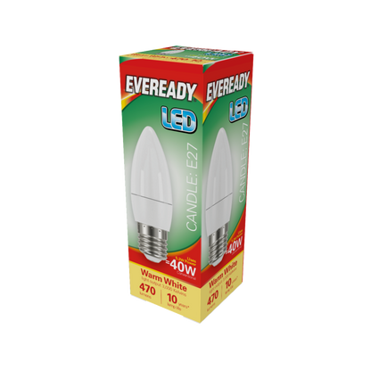 Bougie LED Eveready 6W 480lm Lumière du jour 6500k B22