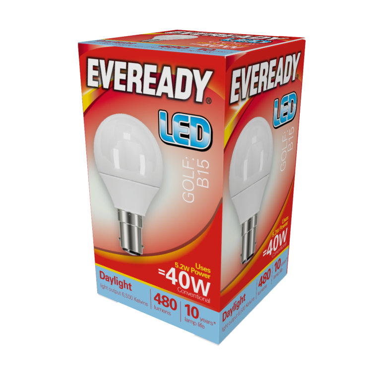 Eveready LED Golf 6w 480lm Luz Día 6500k B15