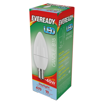 Bougie LED Eveready 6W 480lm Lumière du jour 6500k B22