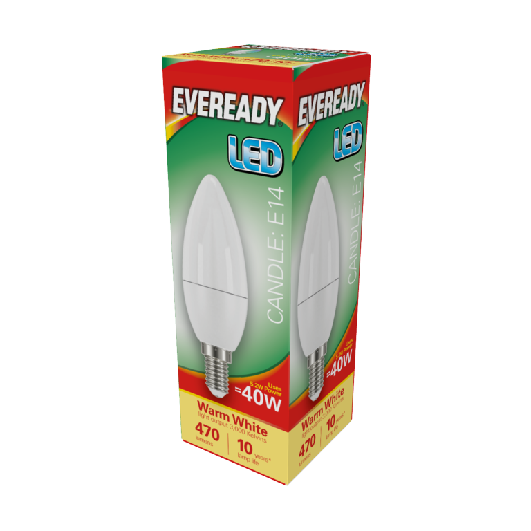 Bougie LED Eveready 6W 480lm Lumière du jour 6500k B22