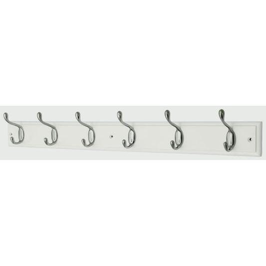 Headbourne White Board Satin Nickel Hook