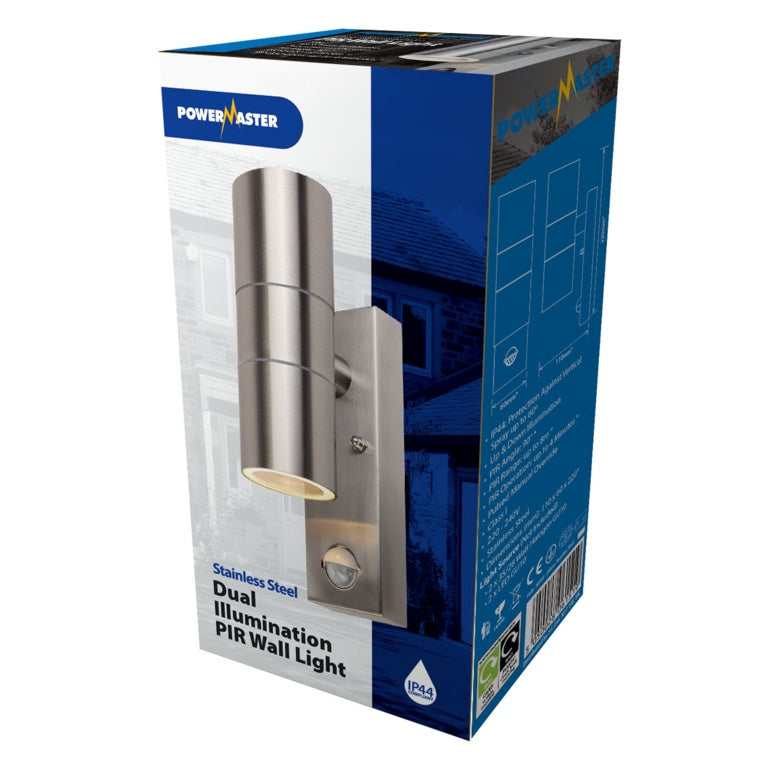 Foco de pared doble Powermaster PIR IP44