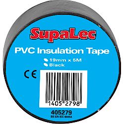 Securlec PVC Insulation Tapes Black 5 Metre