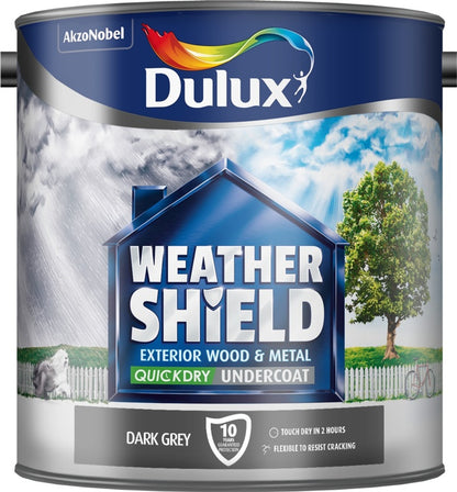 Sous-couche à séchage rapide Dulux Weathershield 2,5 L gris foncé