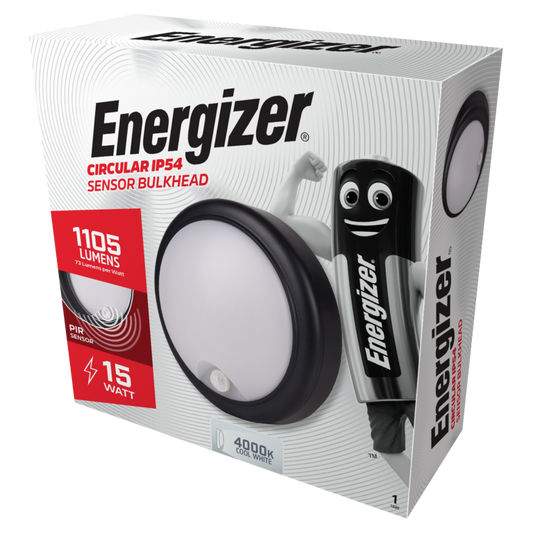 Energizer LED PIR Round Bulkhead IP54