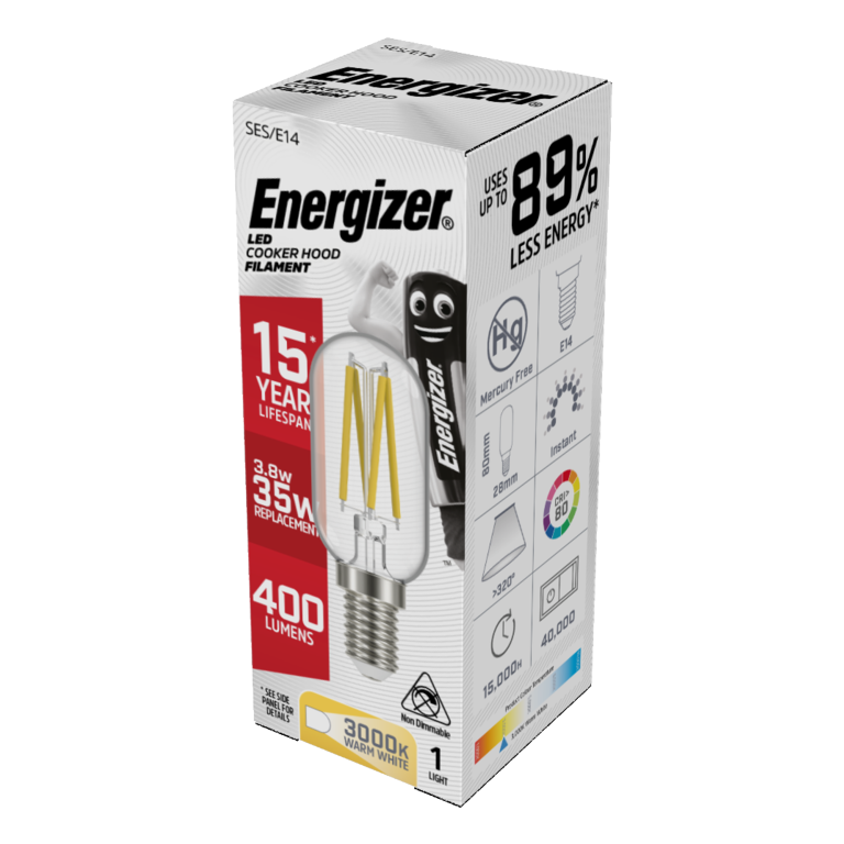 Hotte aspirante LED à filament Energizer E14 3,8w 420lm