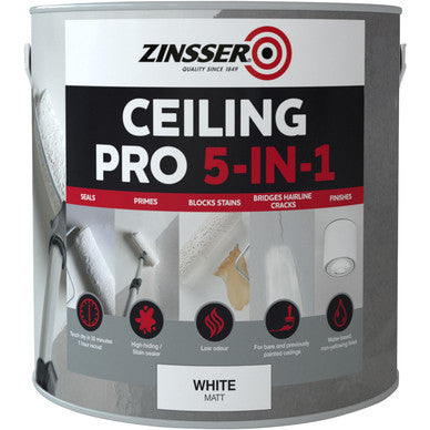 Zinsser Ceiling Pro 5in1 Sealer&S/Kllr 2.5ltr