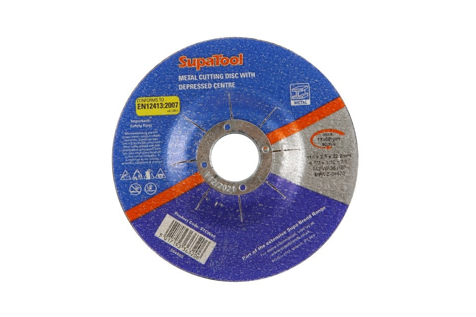 SupaTool Metal Cutting Disc With Depressed Centre