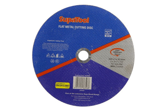 SupaTool Flat Metal Cutting Disc 230mm x 3.2mm