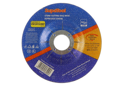 SupaTool Stone Cutting Disc With Depressed Centre