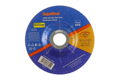 SupaTool Stone Cutting Disc With Depressed Centre