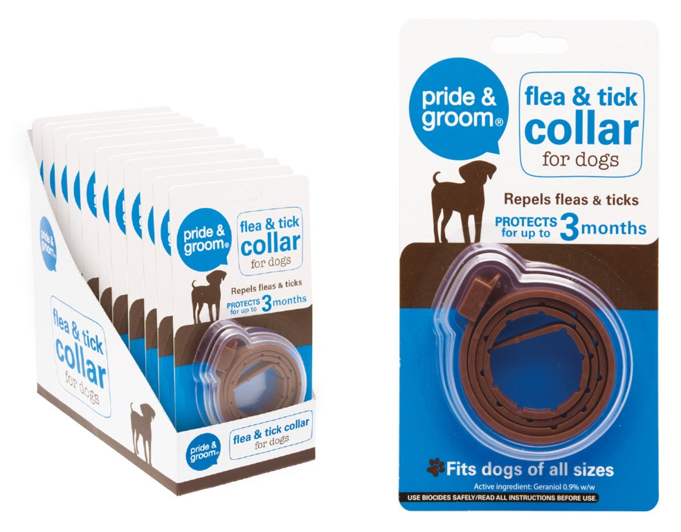 Collar antipulgas y garrapatas para perros Pride &amp; Groom