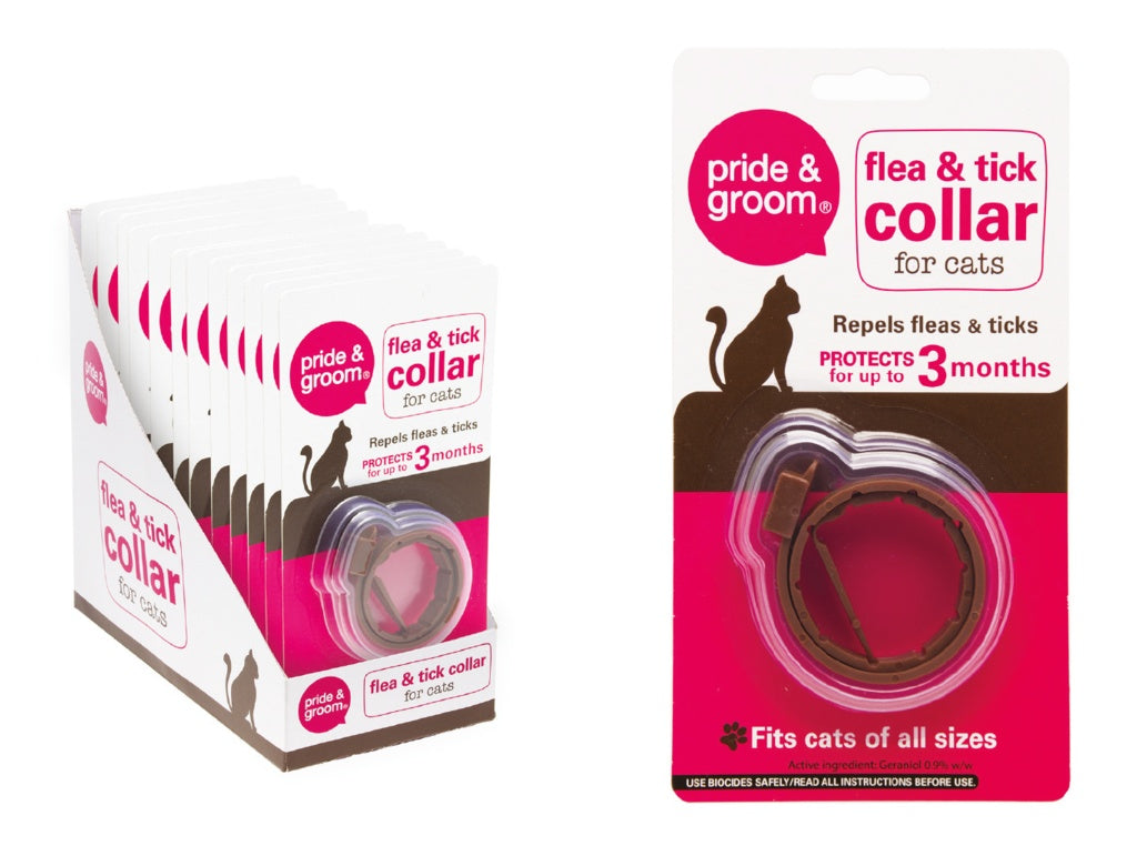 Collar antipulgas y garrapatas para gatos Pride &amp; Groom