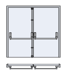 Briton Push Bar Panic Exit For Double Doors